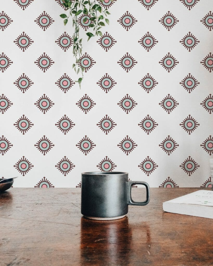 Square pattern peel and stick wallpaper | Fancy Walls