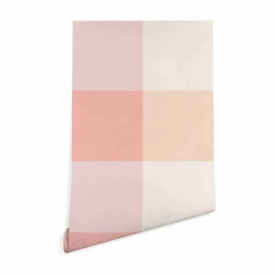Pink gingham wallpaper peel and stick