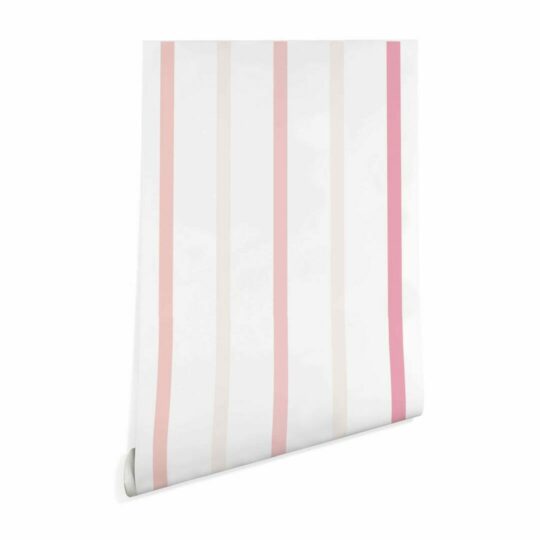 Pink and white striped wallpaper peel and stick
