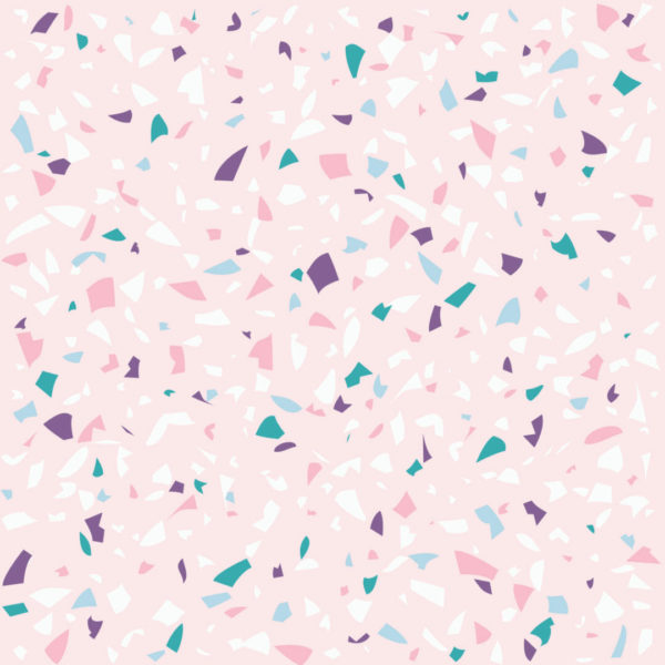 Pink terrazzo removable wallpaper