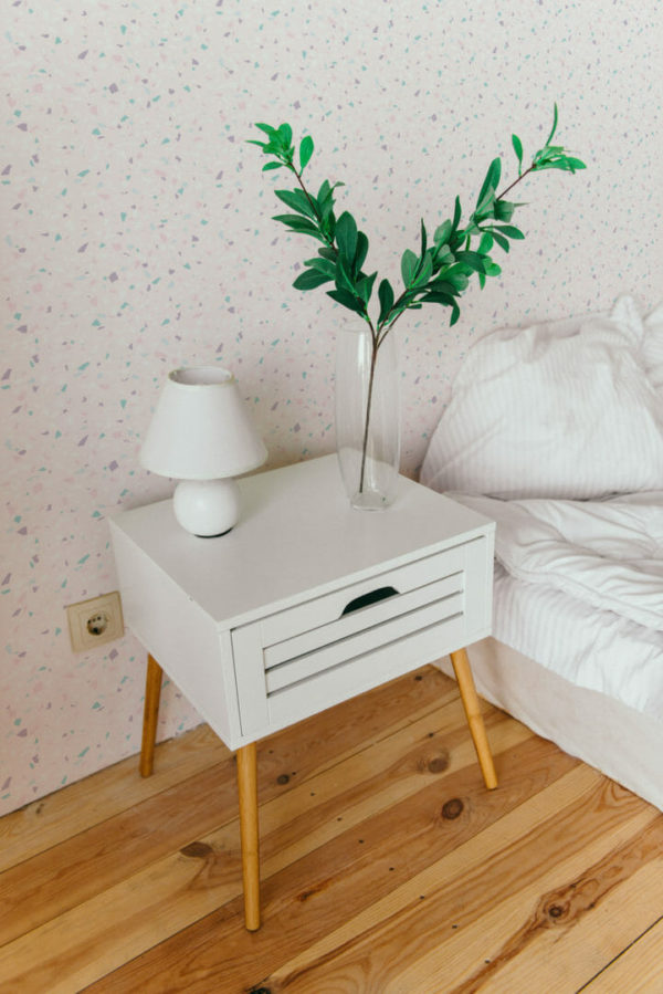Pink terrazzo peel and stick removable wallpaper
