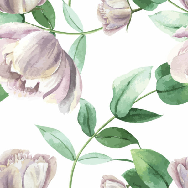 Peonies removable wallpaper