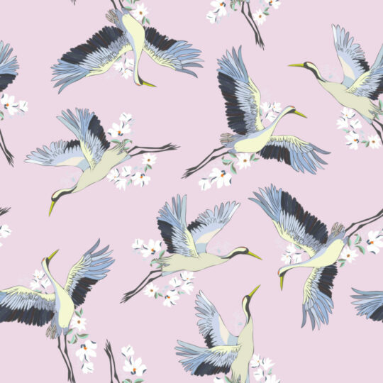 Crane removable wallpaper