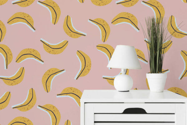 Banana peel and stick removable wallpaper