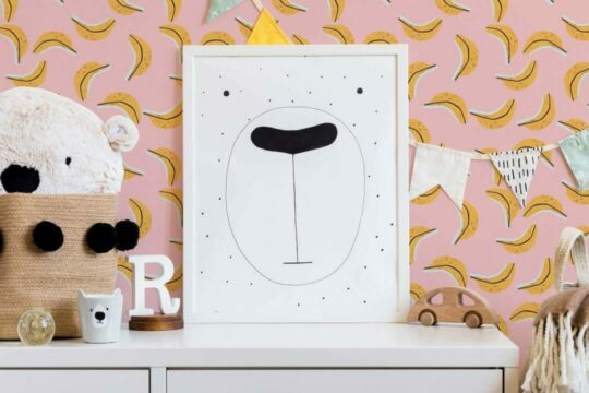 Banana peel and stick wallpaper