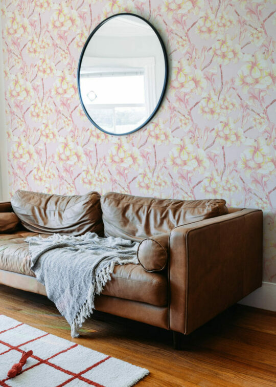 Plumeria peel stick wallpaper