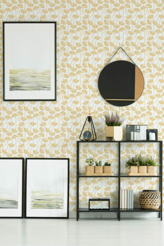 Ginkgo self adhesive wallpaper