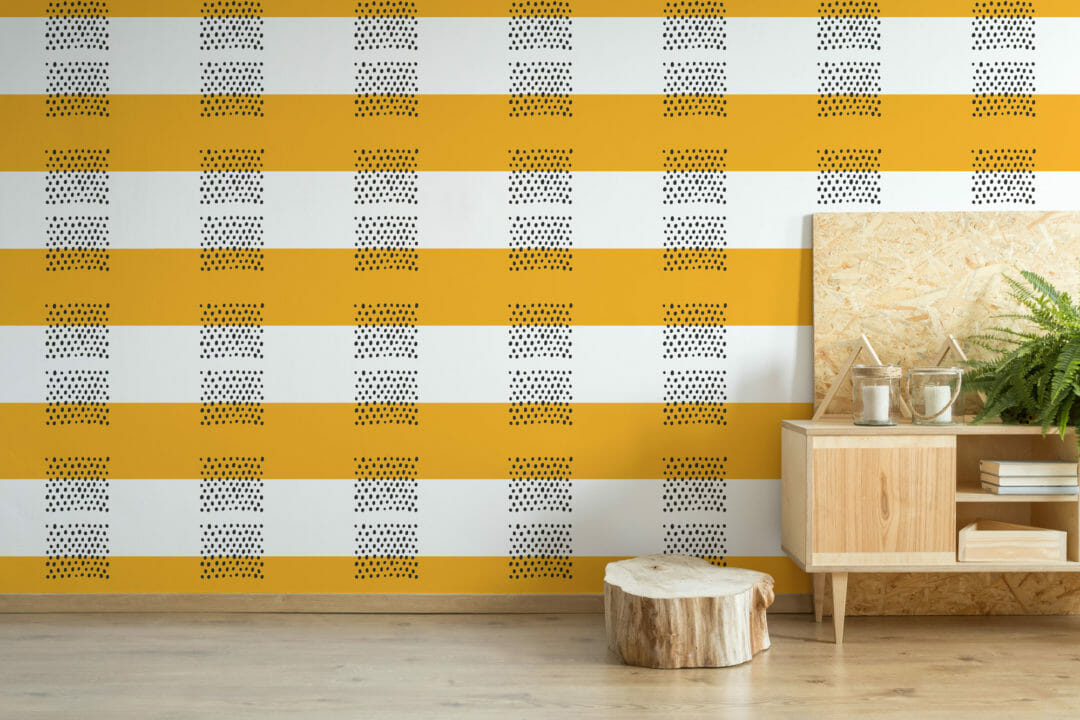Abstract boho striped wallpaper for walls