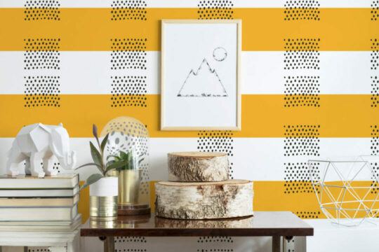 Abstract boho striped stick on wallpaper