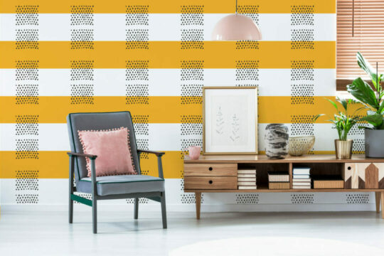 Abstract boho striped temporary wallpaper
