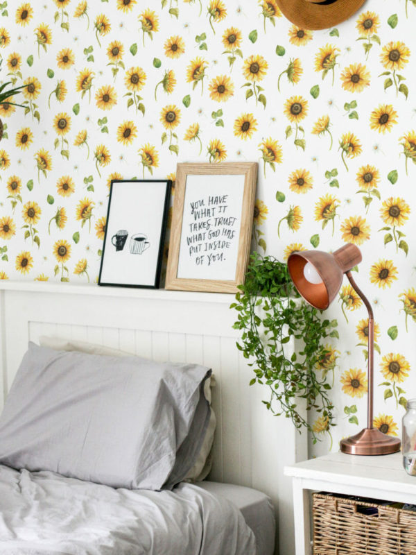 Sunflower wallpaper for walls