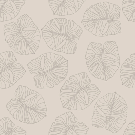 Neutral leaf removable wallpaper
