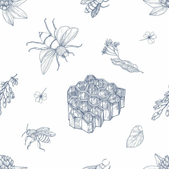 Honey bee removable wallpaper