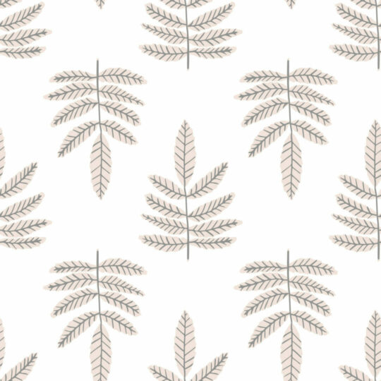 Neutral beige leaf removable wallpaper
