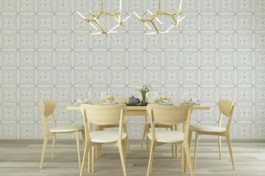 Art Deco star peel stick wallpaper