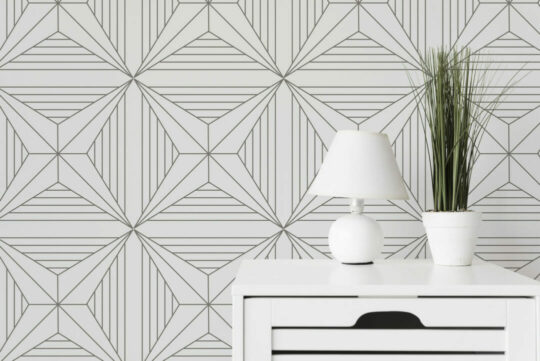 Art Deco star peel and stick removable wallpaper