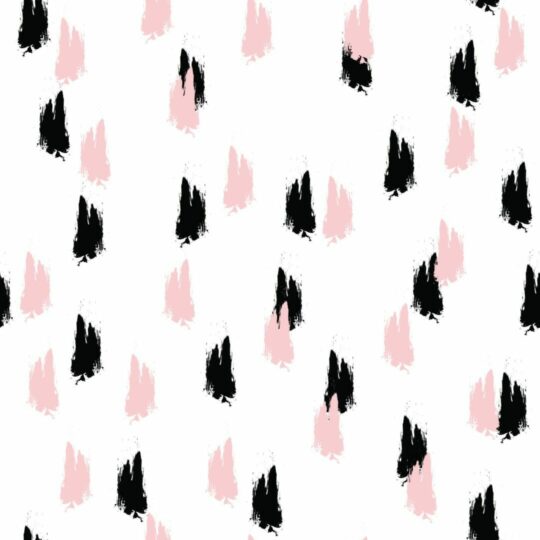 Pink, black and white brush stroke removable wallpaper