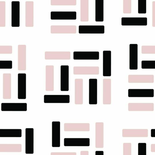 Pink, black and white geometric removable wallpaper