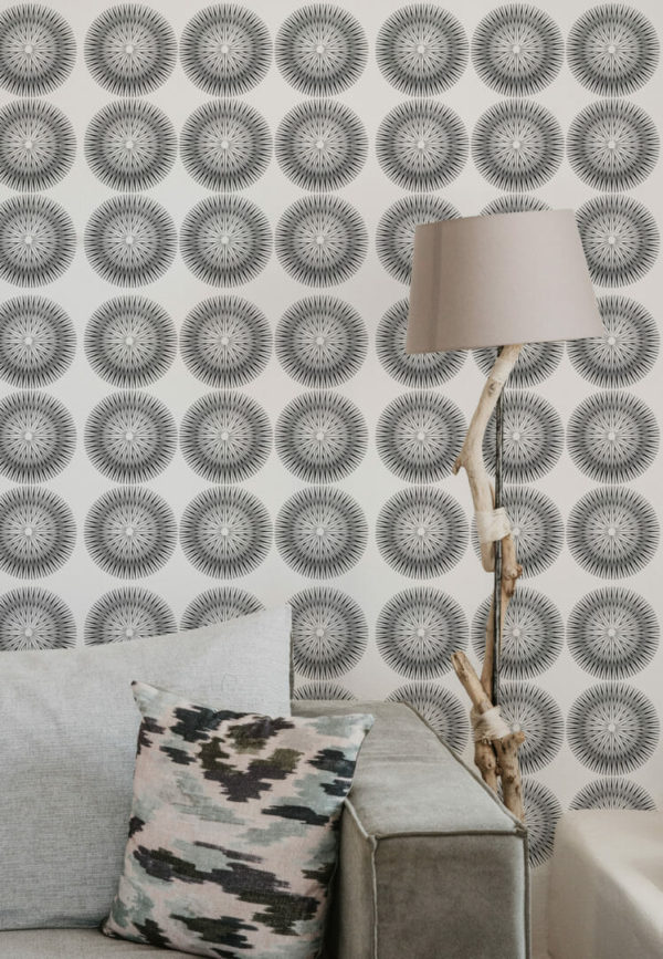 Abstract circle stick on wallpaper
