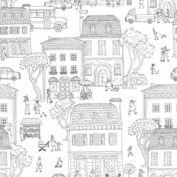 City removable wallpaper