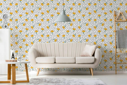 Bold floral self adhesive wallpaper