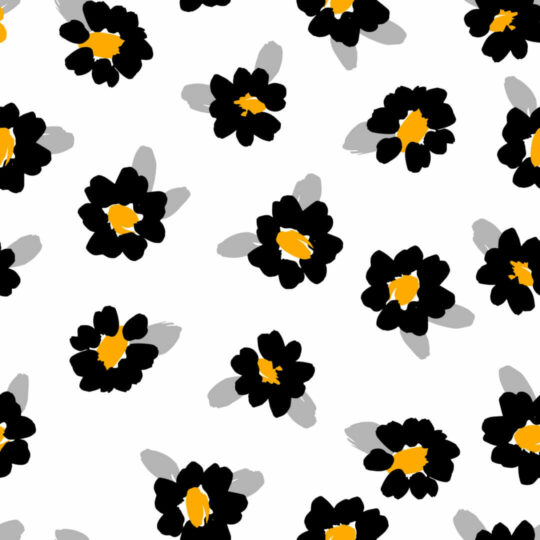 Black daisy removable wallpaper