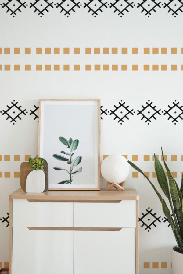 Ethnic design wallpaper peel and stick
