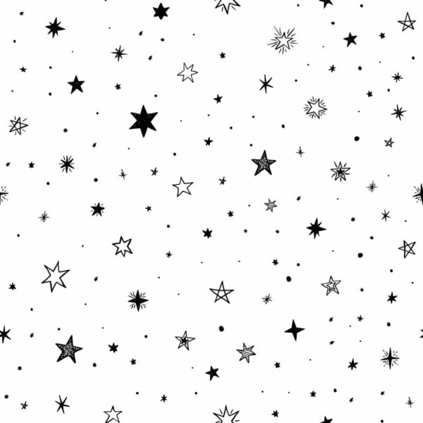 Black and white stars removable wallpaper