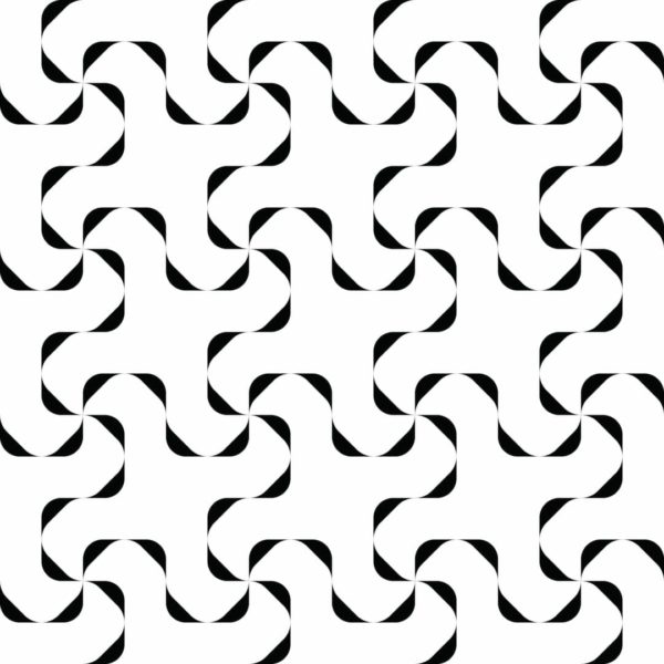 Geometric swirl removable wallpaper
