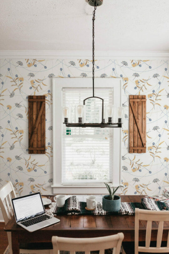 Aesthetic wildflower peel and stick removable wallpaper