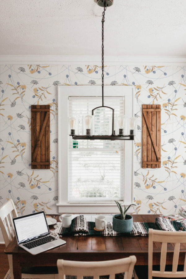 Aesthetic wildflower peel and stick removable wallpaper