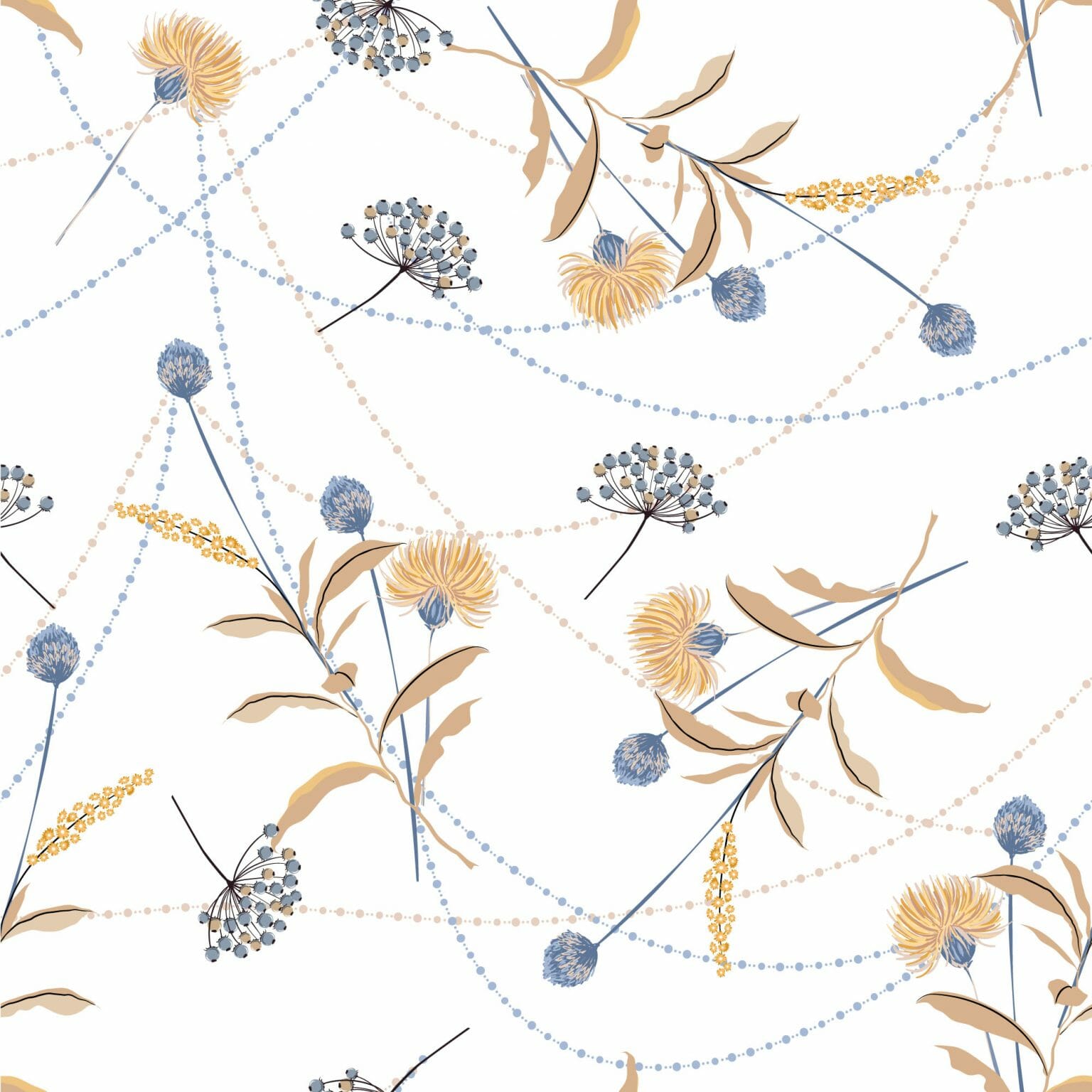 Blue and white floral peel and stick wallpaper | Fancy Walls