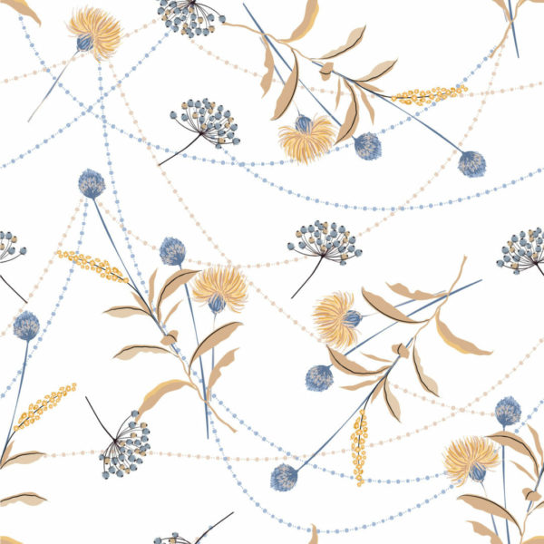 Aesthetic wildflower removable wallpaper