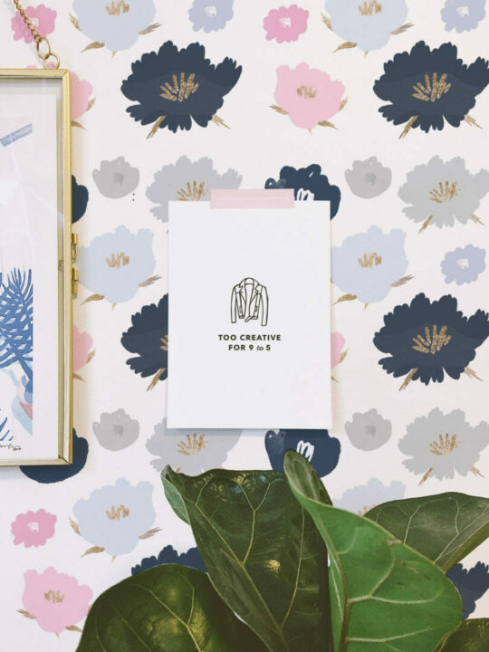 Pastel floral peel and stick wallpaper