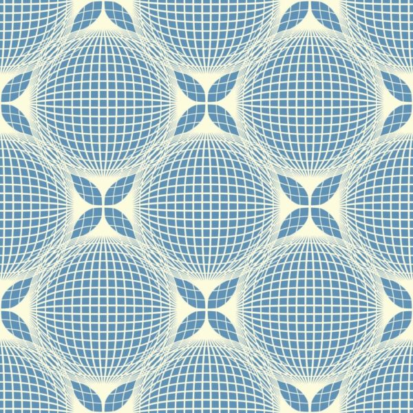 Blue abstract geometric removable wallpaper