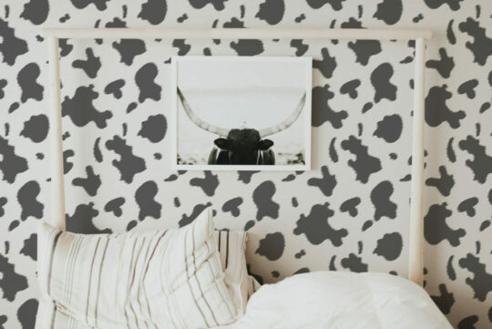 Cow print sticky wallpaper