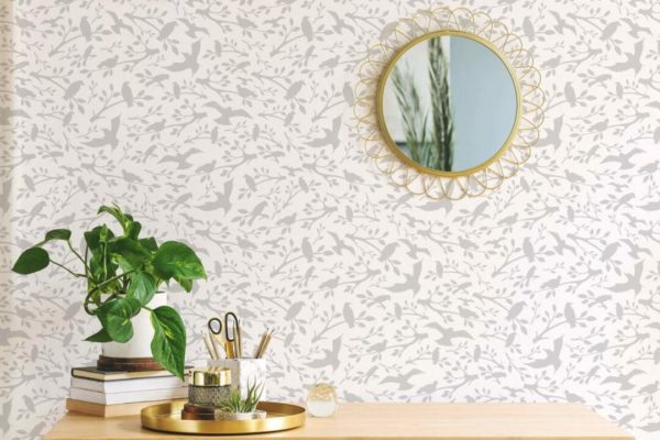 Bird peel and stick wallpaper
