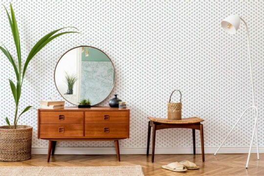 Gray polka dot wallpaper for walls