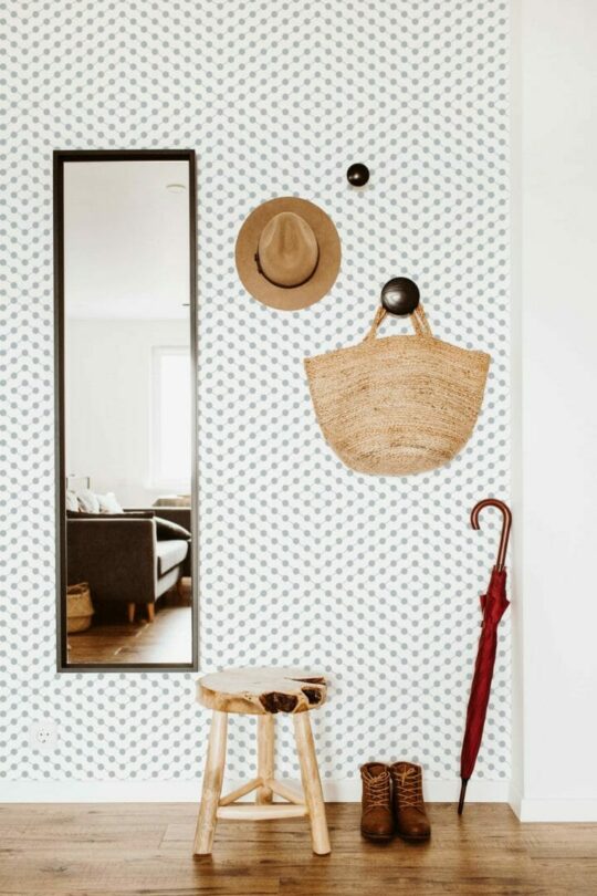 Gray polka dot self adhesive wallpaper
