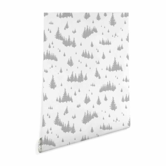 Gray fir tree sticky wallpaper
