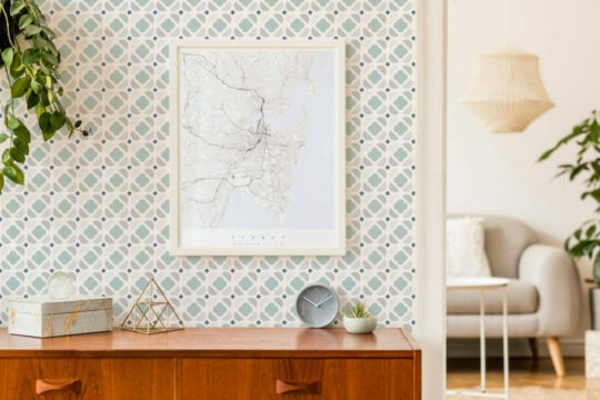 Pastel geometric ornament peel and stick removable wallpaper