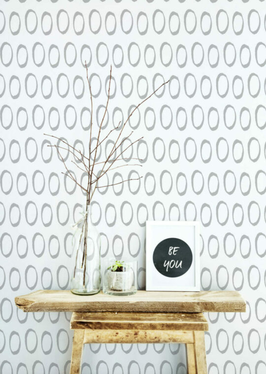 Hand drawn circle temporary wallpaper