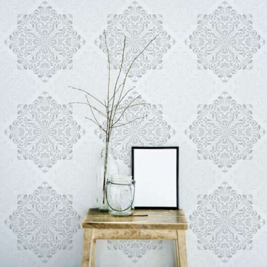 Ornament peel and stick removable wallpaper