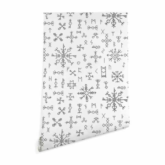 Runes peel and stick removable wallpaper