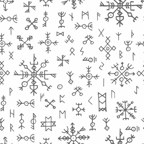 Runes removable wallpaper