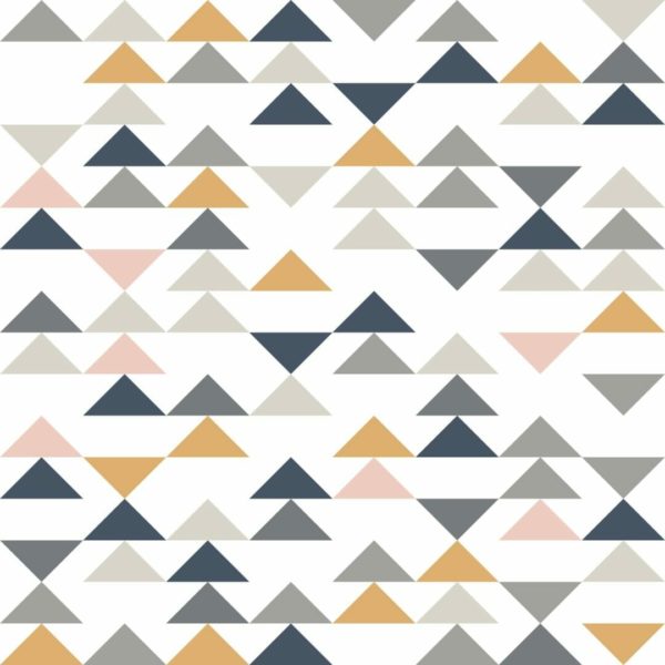 Multicolor triangles removable wallpaper