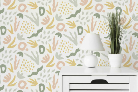 Patel abstract leaf wallpaper for walls