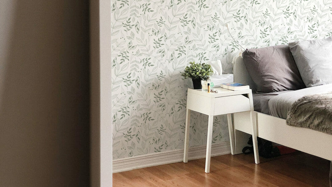 Green leaf peel and stick wallpaper | Fancy Walls