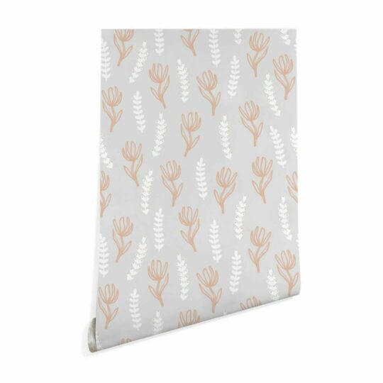Floral and leaf wallpaper peel and stick