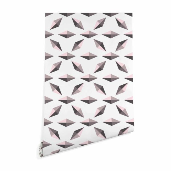Pink and white diamond wallpaper peel and stick